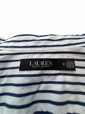 Ralph Lauren White and Navy Striped Women’s Top